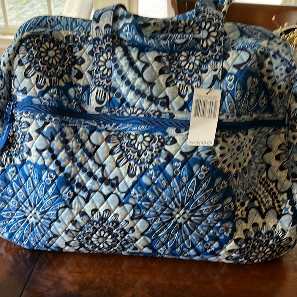 Vera Bradley Blue and Cream Quilted Bag